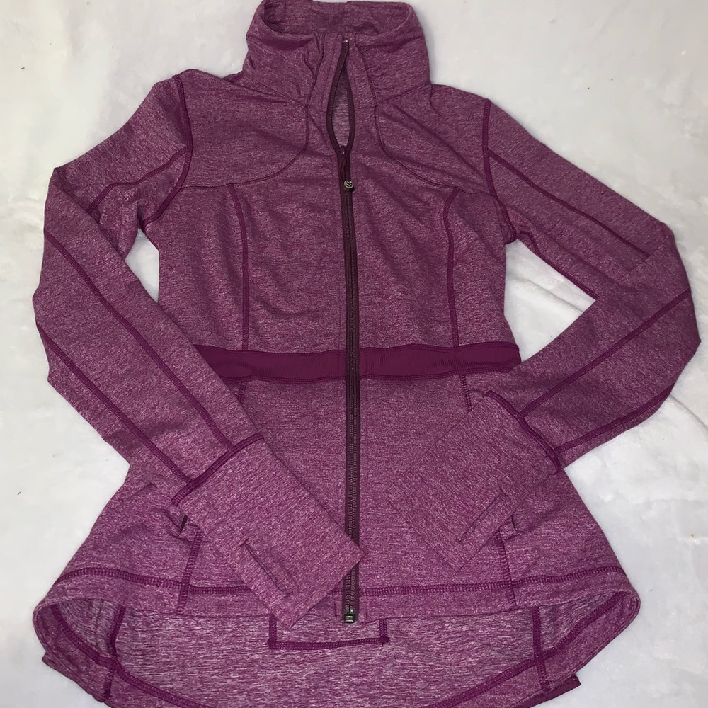 Lululemon Riding Jacket, Dewberry Plum Peplum, Sz4
